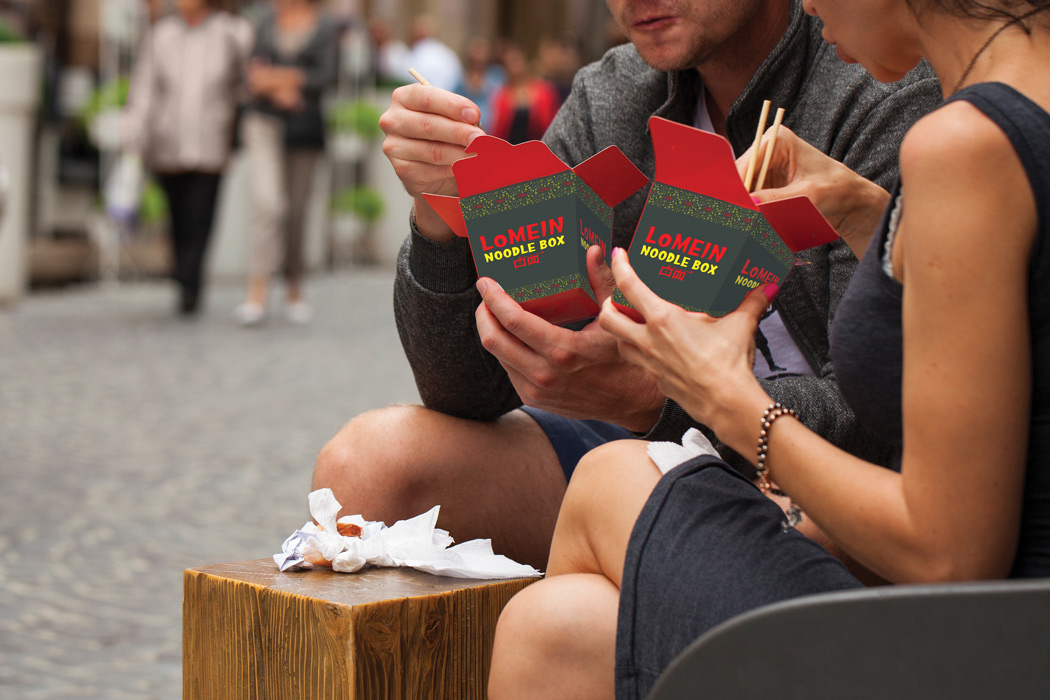 Lomein packaging design