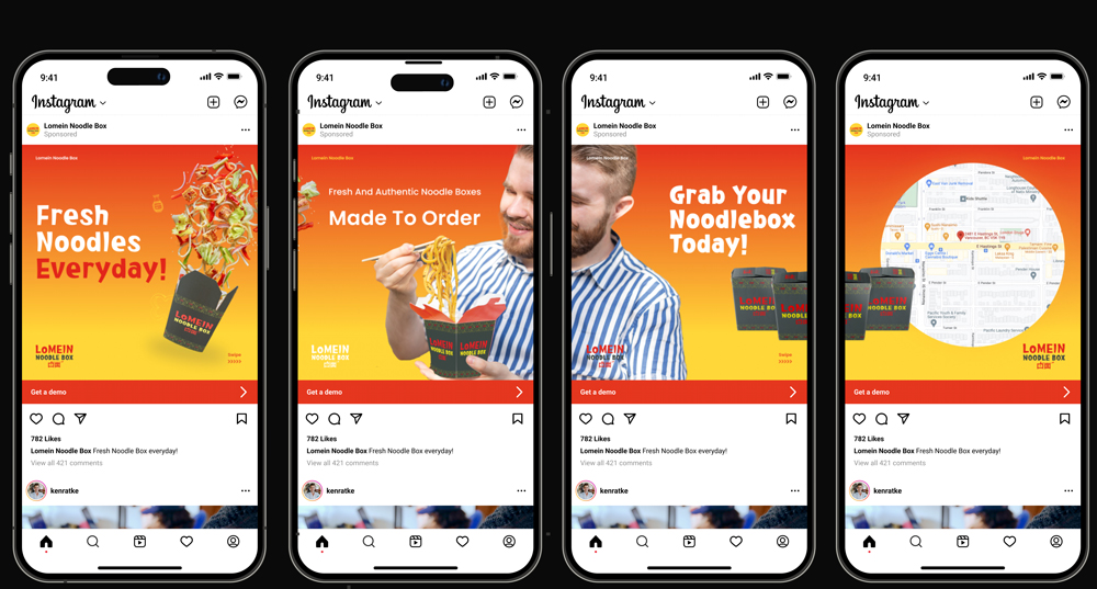 Lomein social media ad