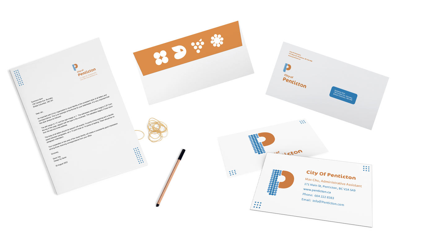 Penticton stationery designs