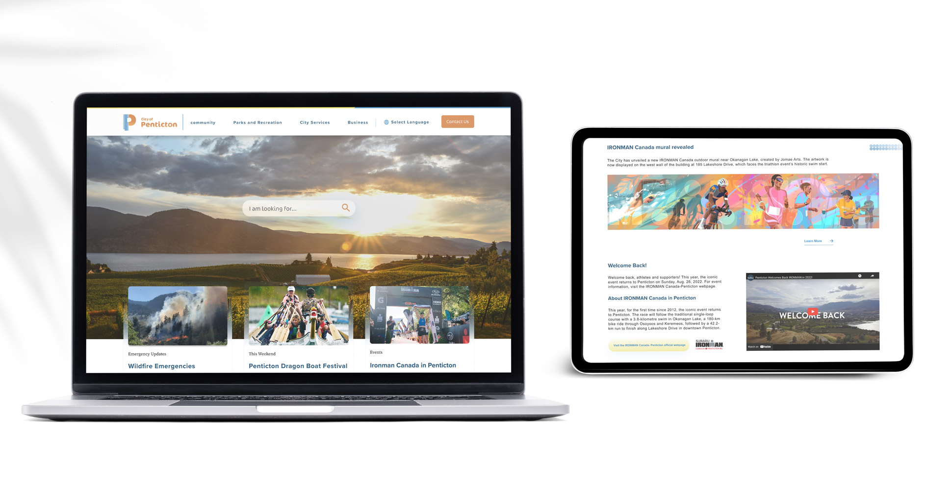 Penticton website prototype