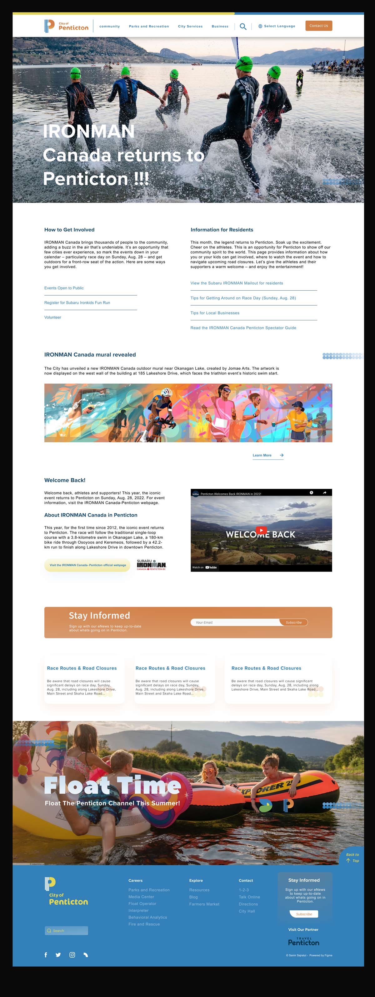 Penticton website content page